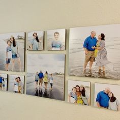 multiple pictures of people hanging on the wall