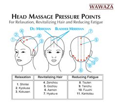 Head Massage Techniques, Massage Pressure Points, Shiatsu Massage Acupressure, Acupuncture Benefits, Massage Points, Reflexology Chart, Acupressure Massage, Scalp Massager, Hair Massage