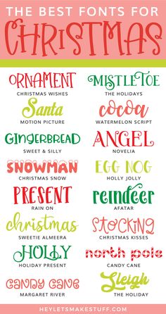 the best font styles for christmas