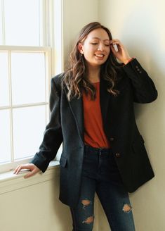 New Vintage Ralph Lauren Blazer Outfit Ralph Lauren Blazer, Create A Business, Vintage Business, Online Thrift, Online Thrift Store, Used Clothing, Casual Look