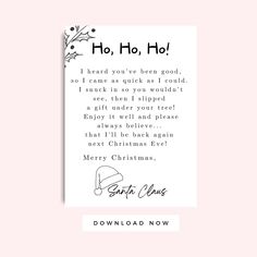 a christmas card with the words merry christmas written in black and white on pink background