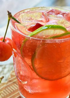 End your day with a refreshing, happy drink. This Cherry Lime Tequila Cocktail is fizzy, sweet and tangy. The perfect combination of cherry, lime, tequila and 7UP. #tequiladrinkrecipes #tequilacocktailrecipes #cocktailrecipes #drinkrecipes Lime Rickey, Tequila Cocktail, Happy Drink, Cherry Cocktail, Cocktail And Mocktail, Tequila Drinks, Seasonal Drinks, Refreshing Food, Boozy Drinks