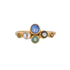 Sapphire, Emerald & Moonstone 14K Gold Vermeil Over Sterling Silver Ring 925 Silver = 2.10 gm. Sapphire, Emerald & Moonstone = 0.50 ct. Emerald is the birthstone for May and is a symbol of rebirth and love. Blue Sapphire is the birthstone for September and is a symbol of heaven. Moonstone is the birthstone for June and is a symbol of hope and sensitivity. The beautiful Ring measures to be US Size 6 and can be re-sized at no extra cost . The Ring is made by a team of highly trained and skilled ar Heirloom Oval Moonstone Ring With Multi-stone, Gold Oval Multi-stone Stackable Rings, Celestial Multi-stone Oval Moonstone Ring, Celestial Multi-stone Moonstone Oval Ring, Celestial Multi-stone Moonstone Ring, Yellow Gold Multi-stone Moonstone Ring For Anniversary, 14k Gold Multi-stone Moonstone Ring, Heirloom Style Yellow Gold Moonstone Ring, Spiritual Multi-stone Birthstone Ring For Anniversary