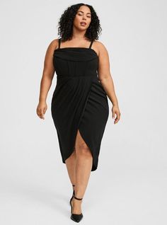 Plus Size - Buckle Two Piece Platform Wedge (WW) - Torrid Dresses For Apple Shaped Women, Dresses For Apple Shape, Best Party Dresses, Trendy Plus Size Fashion, New Street Style, Shoes For Leggings, Tulip Dress, Best Party, Cocktail Attire