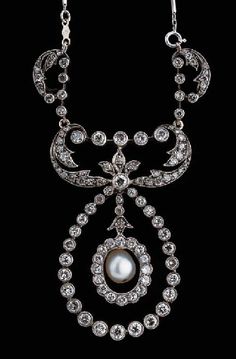 Belle Epoch, Heritage Jewellery, Edwardian Jewelry, Vintage Fine Jewelry, Art Deco Pendant, Diamonds And Pearls, Egyptian Revival, Art Nouveau Art, Nouveau Art