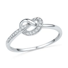 Diamond Love Knot Promise Ring Knot Promise Ring, Promise Ring White Gold, Affordable Diamond Rings, Diamond Knot, Diamond Promise Rings, Fine Diamond Jewelry, Ring White Gold, White Gold Jewelry, Love Knot