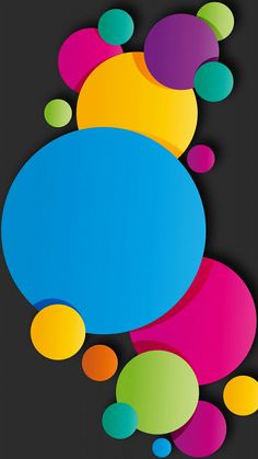 an image of colorful speech bubbles on black background