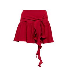 Mini-jupe Charo Ruiz, Red Mini Skirt, Tie Skirt, Red Skirts, Red Outfit, Outfit Combinations, Cute Skirts, Skirt Outfits, Aesthetic Fashion