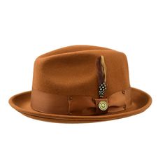 Bruno Capelo 100% Australian Wool Brim: 2" Snap Crown Height: 4" Shape: Fedora - Pinch Front Hat Band: 1.5" 19-Ligne Grosgrain Satin Lining w/ Cotton Sweatband Mens Dress Hats, Red Loafers, 70s Men, Mens Hats Fashion, Big Women Fashion, Hat Bands, Men Stuff, Mens Hats, Hat Styles