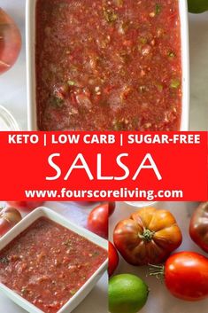 keto low carb sugar free salsa