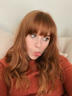 Red Hair Bangs, Red Hair With Bangs, Blonde Hair Inspiration, Hair Bangs, European Women, Copper Hair