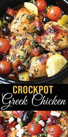 crockpot greek chicken with tomatoes and olives