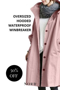 Our beautiful wind breaker is your go to item for this winter with the feminine look. It is water resistant and hooded, so you are warm and dry on rainy days. The rain coat is 100% water resistant and the hooded and oversized look will have you look stylish in your women's outerwear. It will go great with other women's fashion, like a casual style or business outfit. Shop our women's fashion here: Oversized Raincoat, Be Resilient, Outfit Shop, Wind Breaker, Rain Coat, Business Outfit, Wrist Cuffs, Short Trip, Feminine Look