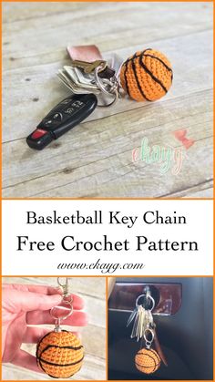 basketball key chain free crochet pattern