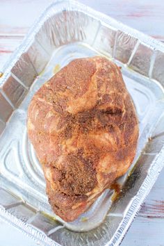 a piece of bread sitting on top of a plastic tray