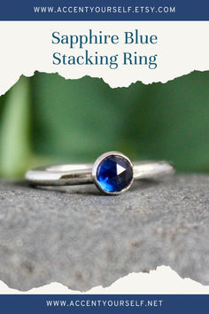 Do you need a gift for someone with a September birthday or to celebrate your 5th wedding anniversary? This sterling silver synthetic sapphire stacking ring is perfect if your birthstone is sapphire or you need a simple navy blue ring. Here are the details:

This ring is made with either a rose cut (faceted) or smooth 5mm synthetic sapphire cabochon set in a sterling silver bezel and on a sturdy band handmade in your size. It can be worn with other stackable rings, or by itself. Adjustable Sapphire Ring With Birthstone, Stackable Sapphire Birthstone Ring As Gift, Stackable Sapphire Rings For Gifts, Sapphire Stackable Rings With Bezel Setting For Promise, Stackable Sapphire Rings As Gift, Stackable Sapphire Ring Gift, Sapphire Gemstone Stackable Rings As Gift, Sapphire Stackable Gemstone Rings As Gift, Sapphire Stackable Rings Gift