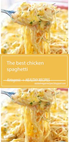 the best chicken spaghetti recipe is made with ketogenic and healthy ingredients