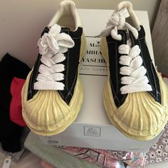 Worn Once Black Maison Mihara Yasuhiro Sneakers Mihara Yasuhiro Shoes Women, Maison Mihara Yasuhiro, Maison Mihara, Womens Shoes Sneakers, Shoes Sneakers, Womens Sizes, Women Shoes, Sneakers, Women Shopping