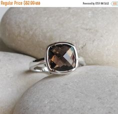 SALE Square Quartz Stackable Ring Cushion Shape by Belesas on Etsy Classic Stackable Topaz Ring As Gift, Classic Stackable Topaz Ring Gift, Modern Cushion Cut Jewelry For Gift, Elegant Square Cut Topaz Ring Gift, Modern Jewelry For Gift Occasions, Modern Cushion Cut Rings For Gift, Elegant Stackable Topaz Ring For Formal Occasions, Modern Stackable Topaz Ring For Gifts, Modern Stackable Topaz Ring As Gift