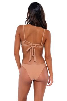 Fuller Bust / D+ Cup Bikini Tops | Everything But Water Chic Strappy Swimwear Bra Friendly, Backless Swimwear With Removable Bra Pads, Elegant Swimwear With Tie Back And Strappy Design, Elegant Strappy Back Swimwear, Summer Strappy Swimwear With Lace-up Back