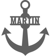 an anchor with the word martin on it