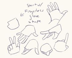 an image of hand gestures drawn by someone using the same drawing technique as their fingers