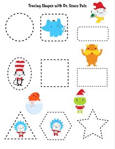 an activity sheet for children to learn how to draw and color the shapes in their own hands