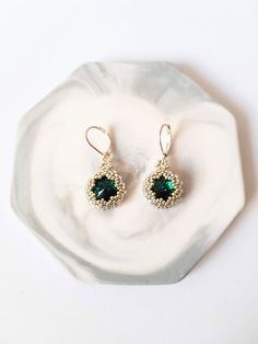 These earrings are part of my Birthstone Jewelry Collection. May Birthstone earrings, made with a green emerald Swarovski crystal representing Emeralds (May Birthstone) embedded in Miyuki beads and silver earring hook. These earrings are delicate and very light to wear. A special gift for those born in the month of May. Here you can see my complete collection of birthstones: https://www.etsy.com/es/shop/AQBijouterie?ref=seller-platform-mcnav&section_id=30879488 If you have questions, doubts or s Emerald Crystal, Month Of May, Earring Hook, Birthstone Earrings, Earrings Christmas, May Birthstone, Birthstone Gifts, Star Gift, Miyuki Beads