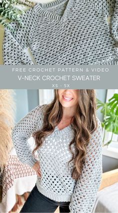 the free crochet sweater pattern and video