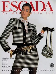 Blakc Dress, Escada Fashion, Yasmeen Ghauri, Dorothy Dandridge, Design Moda, 1990s Fashion