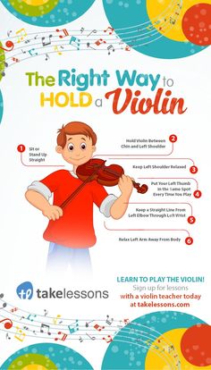 the right way to hold a violin info sheet