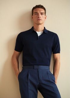 Alex Cunha for Mango Man Spring Summer 2018 Polo Outfit Men, Polo Shirt Outfits, Polo Outfit, Vintage Mens Fashion, Mens Fashion Casual Outfits, Fashion Casual Outfits