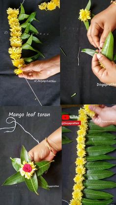 step by step instructions on how to make a flower garland