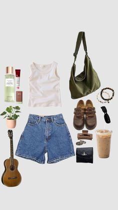 California Summer Outfits Casual, Spring Styles 2024, 70s Summer Style, Lazy Brunch Outfit, Bisexual Summer Outfits, Summer2024 Outfits, Arthoe Aesthetic Outfit, Summer Earthy Outfits, Hippie Spring Outfits