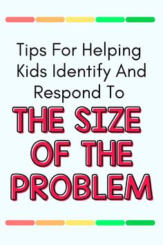 Teaching kids about the size of the problem can be a great way to help them learn to solve their own problems. It helps kids know when to tell an adult and when they can use a social problem solving strategy. Lessons and activities focused on the size of the problem can also help with self-regulation and can make it easier for kids to cope with their strong feelings. Coping Skills Activity For Kids, Social Problem Solving, Decision Making Activities, Size Of The Problem, Regulation Activities, Social Skills Games, Coping Skills Activities, School Counseling Activities