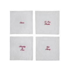 White Scalloped Cocktail Napkins, Cocktail Napkins Embroidered, Embroidered Cocktail Napkins, Holiday Monogram, Linen Cocktail Napkins, Cocktail Napkin, Christmas Napkins, Be Merry, Cocktail Napkins