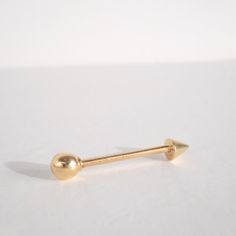 Welcome to the YzgJewelry! ✨ Elevate your style with this 14K Solid Gold Eyebrow Barbell! This stunning piece features a unique design with a classic spherical ball on one end and a sharp, sleek spike on the other 🔱. Perfect for adding a touch of sophistication and edge to your eyebrow piercing, this barbell is crafted from high-quality 14K gold, making it both durable and stylish. This 16G barbell offers a comfortable fit, ideal for daily wear. Its hypoallergenic properties ensure that it's safe and gentle on sensitive skin, while its striking design guarantees you'll stand out from the crowd. Whether you're a piercing enthusiast or new to eyebrow jewelry, this piece is sure to become a favorite! 🔍Specifications: Full Length: 22 Mm Bar Length: 15 Mm Weight: 0,5 G Thickness: 16g Hypoalle Eyebrow Ring Piercing, Piercing Eyebrow, Eyebrow Jewelry, Ring Piercing, Eyebrow Ring, Eyebrow Piercing, Body Jewellery, Body Jewelry, Favorite Jewelry