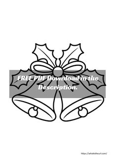 a christmas bell with holly leaves on it and the words free ppd downloaded in the description