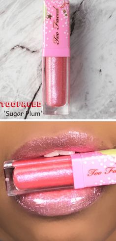 Too Faced Sugar Plum Lip Gloss    #makeupaddict #makeuplover #makeupjunkie #instamakeup #lip #cosmetics #lipstick #wakeupandmakeup #lips #puckerupbabe #puckerupbabeofficial #beautyblogger  #lipliner #beauty #makeupslaves #beautyblog #bbloggers #toofacedcosmetics #toofaced #primers #makeupporn #makeupfanatic1 #inssta_makeup #lippiestix #beautybloggers #beautyaddict #crease #beautycommunity #beautytips #beautyjunkie Pink Glitter Lipgloss, Cute Pink Lip Gloss