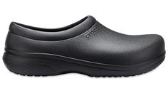 Certifiably Comfortable™Calling all baristas, restaurant servers, and healthcare and service industry workers of every stripe. If you spend hours on your feet, you deserve a comfortable pair that works as hard (and looks as good) as you do. Think of these reinforced slip-ons as a caffeinated version of Crocs Classic Clogs, all geared up for the grind.  Crocs On-The-Clock Work Slip-On Details:    Lightweight, flexible, fully molded shoe with enclosed toe and heel with a contoured back for a secur Crocs Shoes For Men, Clock Work, Black Crocs, Bridal Design, Black Blanket, Service Industry, Crocs Classic Clogs, The Grind, Men Beach