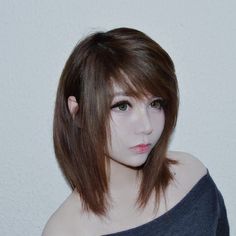 First Time Hair Color Ideas Dark Brown, Emo Fringe Hairstyles, Emo Bangs Short Hair, Emo Fringe Haircut, Scene Hair Brown, Medium Length Scene Hair, Hairstyles Covering One Eye, Layered Emo Hair, Emo Brown Hair