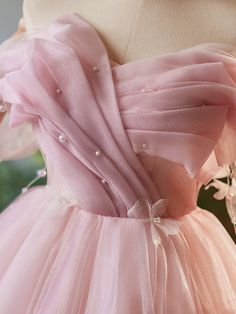 Short Pink Dress Homecoming, Pink Short Prom Dress, Off Shoulder Tulle, Tulle Pink, Prom Dress Pink, Prom Dresses Elegant, Pink Homecoming, Pink Homecoming Dress, Pink Prom Dress