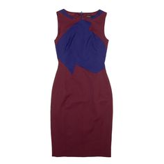 Karen Millen Pencil Dress Maroon Sleeveless Knee Length Womens UK 8 Purple Sleeveless Dress For Workwear, Bodycon Sleeveless Dress For Work, Dress Maroon, Karen Millen, Pencil Dress, Knee Length, Pencil, Cuff, Collar