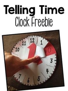 telling time clock freebie for kids to learn how to tell time on the clock