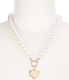 Shop for Dillard's Pearl Beaded Heart Pendant Necklace at Dillard's. Visit Dillard's to find clothing, accessories, shoes, cosmetics & more. The Style of Your Life. Heart Pendant Necklace Gold