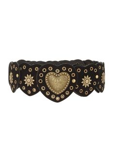 Introducing the Heart of the Woods Belt, a unique accessory that blends a Western vibe with a Y2K aesthetic. This black suede belt features heart-shaped discs adorned with gold grommet hardware and details, adding a touch of edgy charm. Perfect for festival season, this belt is an ideal statement piece for those who love a mix of vintage and modern styles. Elevate your outfit with this must-have accessory that perfectly captures the spirit of adventure and style. Trendy Black Belt For Festival, Going Out Skirts, Mini Skirt Dress, Suede Belt, Corset Crop Top, Flare Leg Jeans, Cold Weather Accessories, Sweater Sale, Swim Accessories