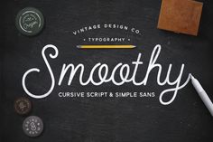 a chalkboard with the words smoothy written in cursive script and simple sans