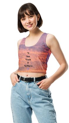 Enlighten Your True Self Be Your True Self, Gratitude Journals, Colorful Crop Tops, Authentic Design, Exclusive Gift, Good Energy, Garden Gifts, Crop Tee, Crop Top