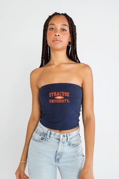 Our best-selling Tube Top is a must have for your college closet! Made with a double layer of ultra soft cotton spandex. SIZING AND DETAILS Sizing: XS-XXL Form fitting 95% Cotton, 5% Spandex Screenprint or embroidered logo application P.S. We’d love to see you repping this style! Make sure to tag us (@hypeandvice) to be featured :) College Closet, Logo Application, Tube Top, Cotton Spandex, Vintage Looks, Double Layer, See You, Spandex, Navy