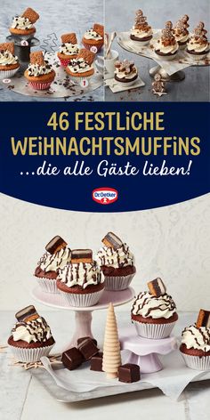 Zauberhaft verzierte Weihnachtsmuffins, winterliche Cupcakes und herrlich süße Kuchen-Lollis. Wir haben Rezepte für Kleingebäcke zu Weihnachten zusammengestellt. Dr. Oetker Rezepte, Kleingebäck Weihnachten, Weihnachtsmuffins Rezept, Weihnachtsmuffins Schneemann, Weihnachtscupcakes, Muffins Weihnachten, Cupcakes Weihnachten, vegane Weihnachtscupcakes, vegane Weihnachtsmuffins, weihnachtliches Kleingebäck, weihnachtlich backen, Fingerfood Weihnachten Kinder Winter Muffins, Gingerbread Muffins, Cupcake Muffins, Finger Foods, Baked Goods, Christmas Party, Gingerbread, Muffins, Food And Drink